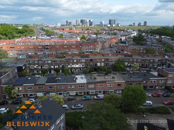 Luchtfoto van daken in woonwijk Bleiswijk Luchtfoto van daken in woonwijk Bleiswijk