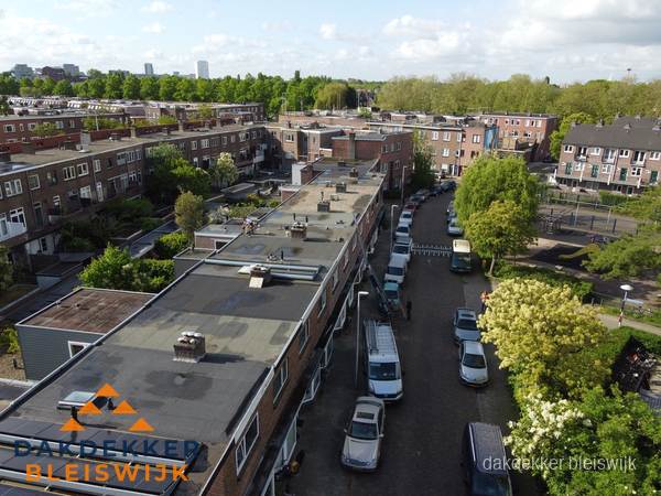 Luchtfoto dakinspectie woonwijk in Bleiswijk